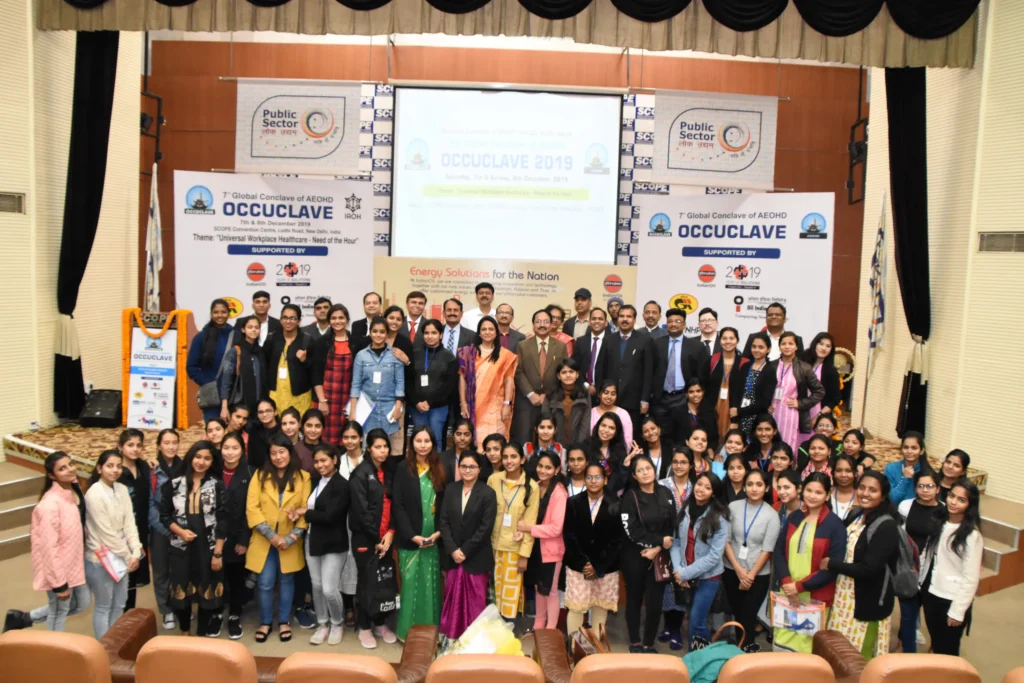 Delegates gathered on stage at an IAOH Delhi OCCUCLAVE event